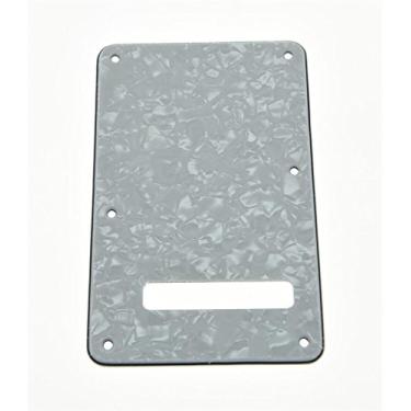 Imagem de KAISH ST/Strat Style Standard Guitar Back Plate ST Tremolo Trem Cover for Strat/Stratocaster Made in USA White Pearl