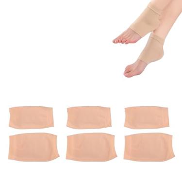 Imagem de 3 Pares de Meias de Reparo de Calcanhar para Saltos Rachados Respiráveis ​​dedo do pé Aberto Hidratante Meias de Salto de Gel para Saltos Secos e Rachados para Homens e Mulheres