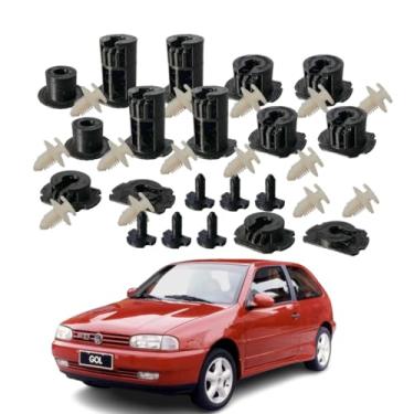 Imagem de Kit Suporte Base Presilha Forro Traseiro Gol Parati Gti Bola