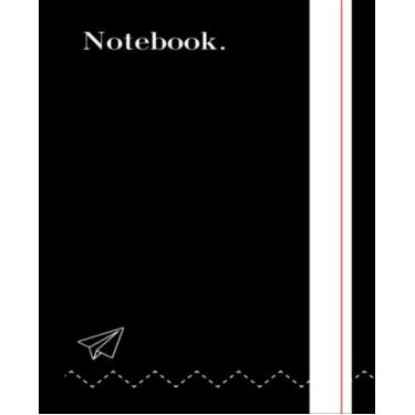 Imagem de Caderno de composição geral regido pela faculdade: caderno de sala de aula com tema de avião preto