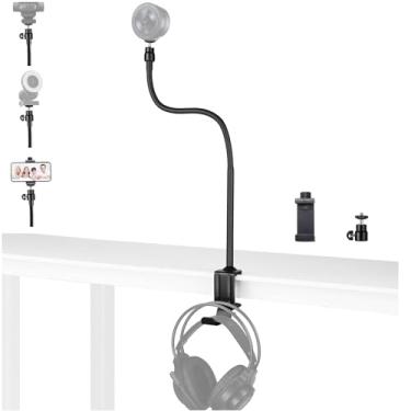 Imagem de AceTaken Suporte para webcam Kiyo Pro de 61 cm, suporte ajustável para webcam compatível com câmeras Razer kiyo, kiyo pro, kiyo X - interface de 1/4 pol. - 20 (carga máxima de 0,5 kg/1,1 lbs)