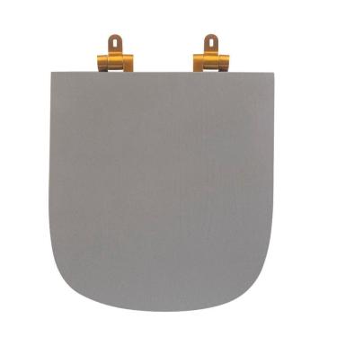 Imagem de Assento Sanitário Poliéster para Louça Quadra/unic/axis deca Slow Close Gold Cinza Fosco