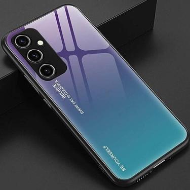 Imagem de Capa de telefone para Samsung Galaxy A72 A52 A54 A14 A32 A34 A52S A53 A73 A13 Capa de vidro gradiente S21 S22 S23 Ultra Plus S20 FE, A03, para Galaxy A73 5G