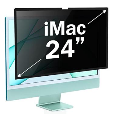 Imagem de ZOEGAA Filtro de privacidade removível para iMac de 24 polegadas (2021-2024, M1, M3, chip M4), tela de privacidade de monitor de computador para iMac de 24 polegadas e filtro antirespião antirreflexo