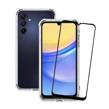 Imagem de Kit Capa Anti Impacto e Película De Vidro 3D 9D Compatível Com Samsung Galaxy A15
