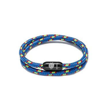 Imagem de BTEYIVTA Pulseira de corda náutica feita à mão para homens, mulheres e adolescentes pulseira de surfista à prova de sol colorida joias de praia presente de aniversário para ele, X_large(Wrist size:7.6-7.9inch), Aço inoxidável, Sem pedras preciosas