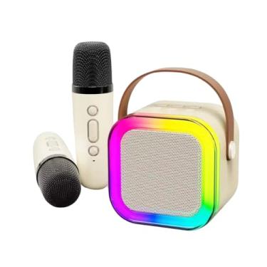 Imagem de BOLYDOOM Karaoke Infantil Bluetooth com Microfone - Caixa de Som Infantil com Luzes LED - Alcance 10m, Efeitos de Voz Divertidos, Portátil para Crianças e Adultos