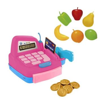 Imagem de Caixa Mini Registradora Infantil Brinquedo Mercado - Usual Brinquedos