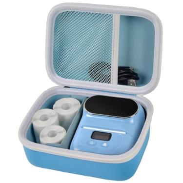 Imagem de Capa compatível com máquina de etiquetas Phomemo M110 – Mini máquina de etiquetas térmica Bluetooth portátil, bolsa de armazenamento para etiquetas de impressora, cabo USB e acessórios preto (apenas