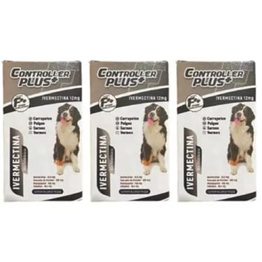 Imagem de Controller Plus - Remédio Anti Pulgas, Carrapatos, Vermes E Sarnas 12 Comp 60kg