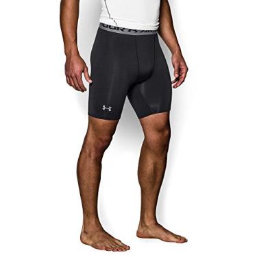 Imagem de (X-Large, Black) - Under Armour Men's HeatGear Armour Compression Shorts - Mid