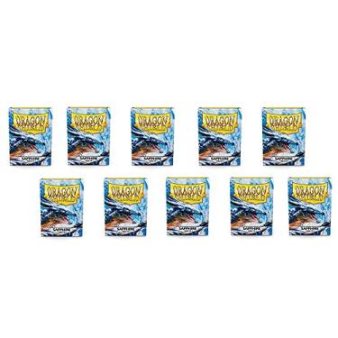 Imagem de 10 Packs Dragon Shield Matte Sapphire Standard Size 100 ct Card Sleeves Display Case