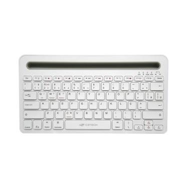 Imagem de Teclado Sem Fio Recarregável Mult-Device RC/BT K-BT100WH C3Tech - Bran