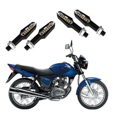Imagem de KIT 4 Setas Esportiva Pisca de Led Modelo P29 Para Moto Honda CG 150 T