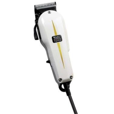 Imagem de Máquina de Cortar Cabelo Wahl Super Taper Profissional, Branco, 220V