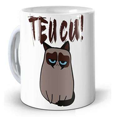 Imagem de Caneca Porcelana Gatinho Teu C*! 300ml