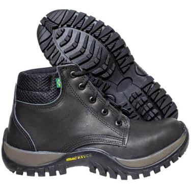 Imagem de Tenis Coturno Masculino De Couro Legitimo Bota Adventure Trabalho - Ar