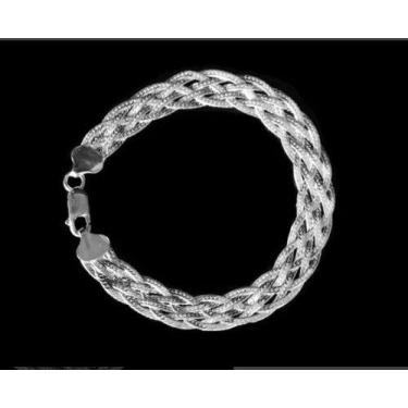 Imagem de Pulseira Italiana Trançada 6 Fios Em Prata 925 - RD Magazine