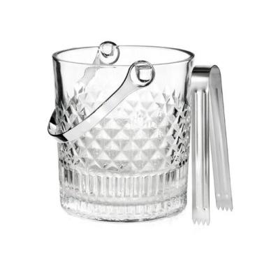 Imagem de Balde de Gelo Esplanada Cristal com Pinça 1l - L'Hermitage