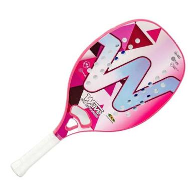 Imagem de Raquete de Beach Tennis Wave Super Power Rosa Carbono, Fibra de Vidro