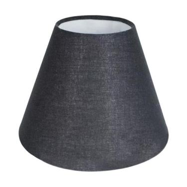 Imagem de Cúpula Para Abajur Tecido Algodão 13 cm x 8 cm x 17 cm Branco, Preto e