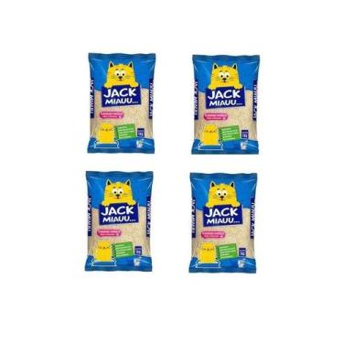 Imagem de Areia higienica Gato Xixi Cocô Jack miau - de mandioca 4x1kg
