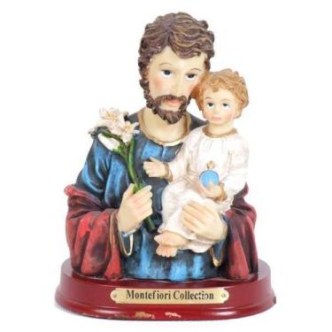 Imagem de Imagem São José Resina c/Luz Importada Religiosa 13cm - Zona Livre