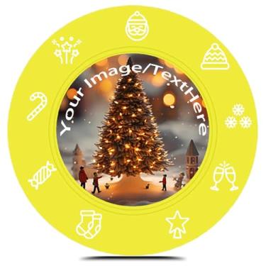 Imagem de Fichas de pôquer de plástico personalizadas impressas com seu texto personalizado e logotipo fichas de jogo de cartas para Texas Hold'em Card ClubLate Night Poker Games Drink or Bar Tokens despedida