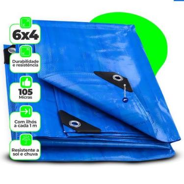 Imagem de Lona Azul Carreteiro Caminhão Toldos Piscina Impermeável 6x4 Metros 10