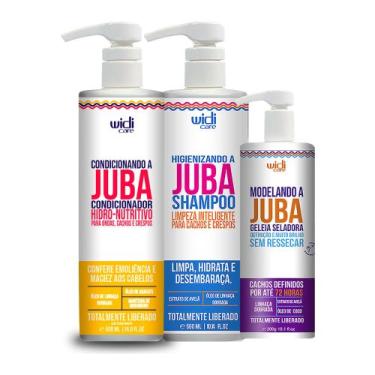 Imagem de Kit Condicionador Juba, Shampoo Higienizando, Geléia Widi Care