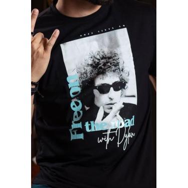 Imagem de Camiseta bob dylan coleção rocker premium cor preta - Dozevinteum, G
