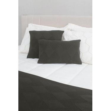 Imagem de Capa para Almofada Tricô Trabalhada HomeBliss, Cinza, 50x50cms