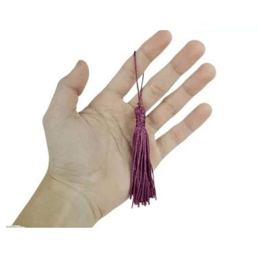 Imagem de Pingente de Seda Tassel Franja Beterraba 7cm (10 Un) - Redelease