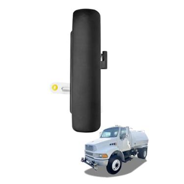 Imagem de Maçaneta de porta do motorista, compatível com 2000-2009 Sterling Truck Acterra 5500 6500 7500 8500, preto liso, maçaneta da porta externa do lado esquerdo dianteiro, substitui # 760-5215 A1851913004,