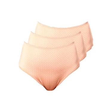 Imagem de Kit com 3 Calcinhas Alta Nova Bibelô Demillus 57487, Bege, EG