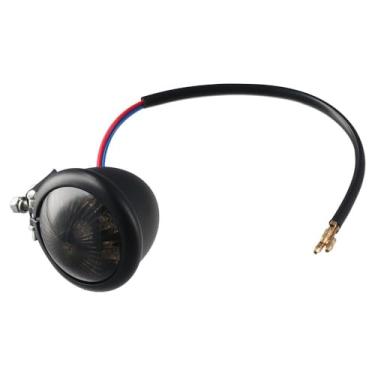 Imagem de Luz traseira de freio de LED para motocicleta, universal 12 V, 8 LEDs, lente de policarbonato preta, lâmpada de parada traseira para Chopper, Mini Bike, Bobber, ATVs, Dirt Bike, Buggy