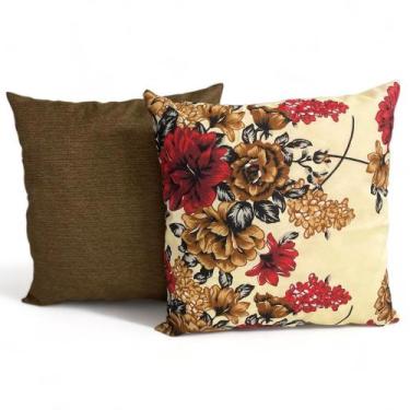 Imagem de Kit 2 Almofadas Cheias Decorativa Sala Quarto Sofá 48x48cm - JZ Enxova