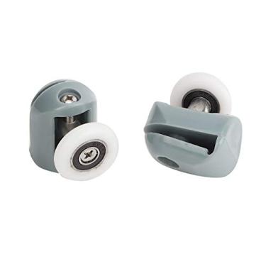 Imagem de Rolos de Porta de Chuveiro, Conjunto de Substituição de Rolos de Porta de Chuveiro de 4 Rolos Superiores de Porta de Vidro único, Polias, Rodas de Porta de Chuveiro, Substituição