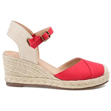 Imagem de Brinley Co Comfort Womens Espadrille Ankle Strap Wedge