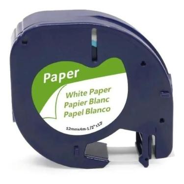 Imagem de Fita Compatível Rotulador Dymo Letratag Papel Branco - Label