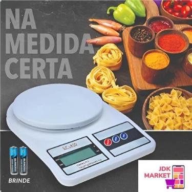 Imagem de Balança Digital Branca Fitness até 10 kg com Visor Led - com pilha 10K