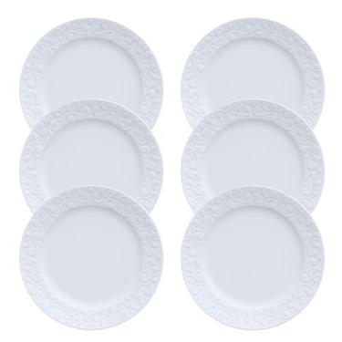Imagem de Jogo 6 Pratos Sobremesa Lanche Tassel Porcelana Germer - Porcelanas Ge