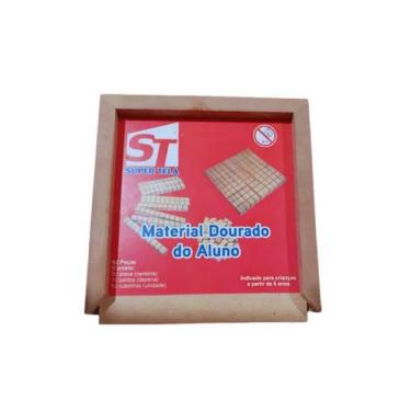 Imagem de Material dourado 111 peças - Estojo em mdf - SUPERTELA ARTEFATOS DE MA