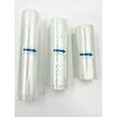 Imagem de Kit 6 Bobinas De Saco P/ Seladora Com Ranhuras 20/25/28cm 5m - oem