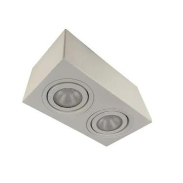 Imagem de Plafon Spot Sobrepor Direcionável 2 Lâmpadas Par30 Branco RL - Real Lu