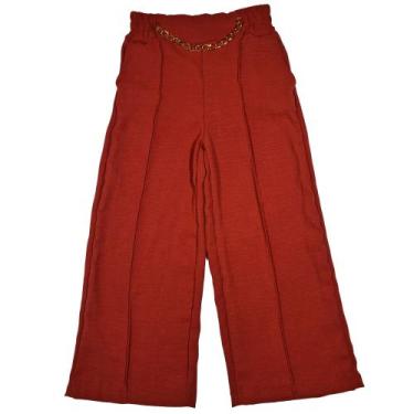 Imagem de Calça Pantalona Infantil Duna Bolsos Moda Menina Corrente - 2L Kids, T