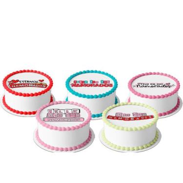 Imagem de 5 Papel Arroz comestível para mini bento cake  Bolo 10 Cm Redondo fest