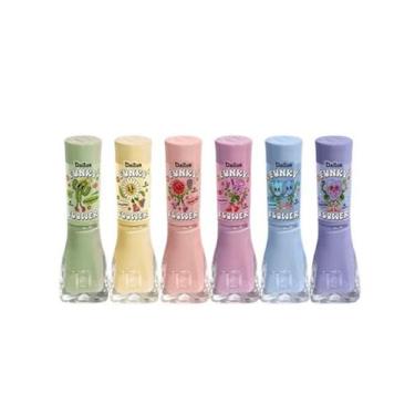Imagem de Kit Esmaltes Dailus Coleção Funky Flower 6 Cores Pastéis