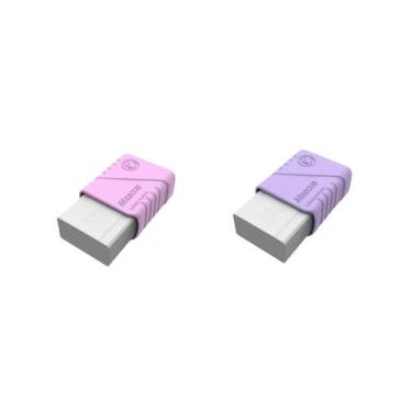 Imagem de Borracha branca tr tons pastel - mercur, LILAS + ROSA