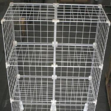 Imagem de Balcão / Estante Aramado 1,00x0,80x0,30M Branco com 06 Nichos - Shoppi